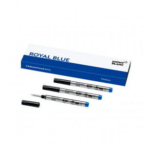 Стержень для ручки роллера мал. Montblanc F 0,5 мм 3шт (Royal Blue)